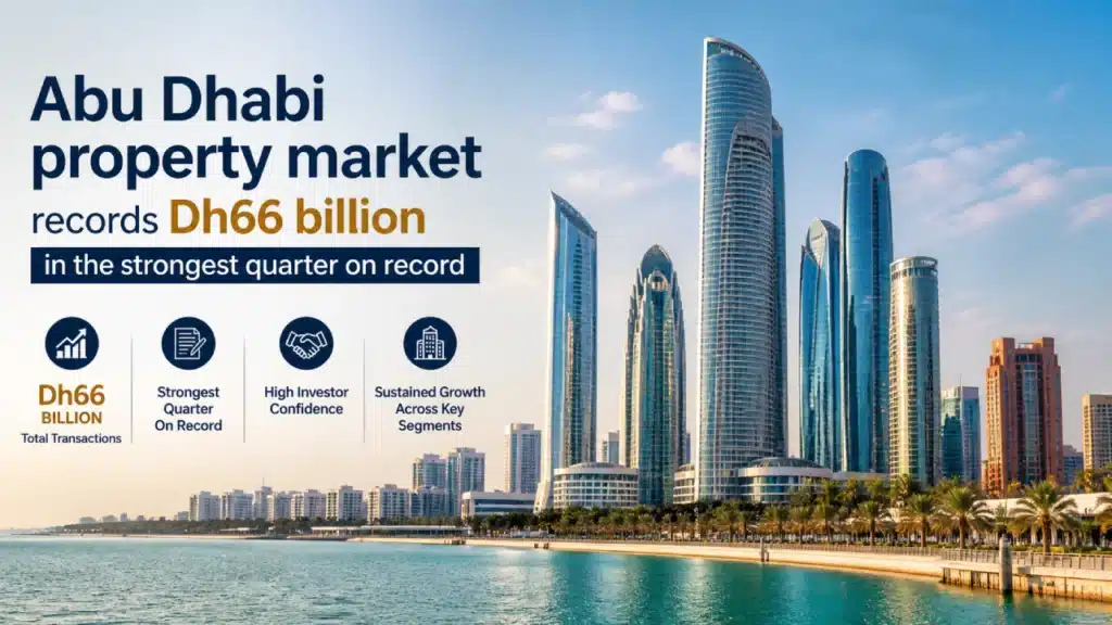 Abu Dhabi property market records Dh66 billion in the strongest quarter on record